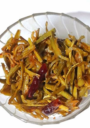 A picture of Crispy Fried Ridge Gourd.