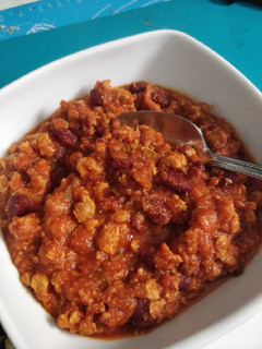 Una foto de Chili vegano!