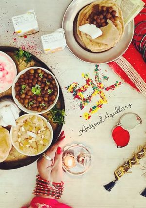 A picture of Navratri thali.