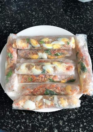 Hình của món Bánh tráng cuốn.