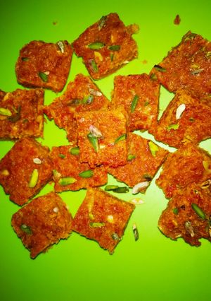 A picture of Carrot burfi.