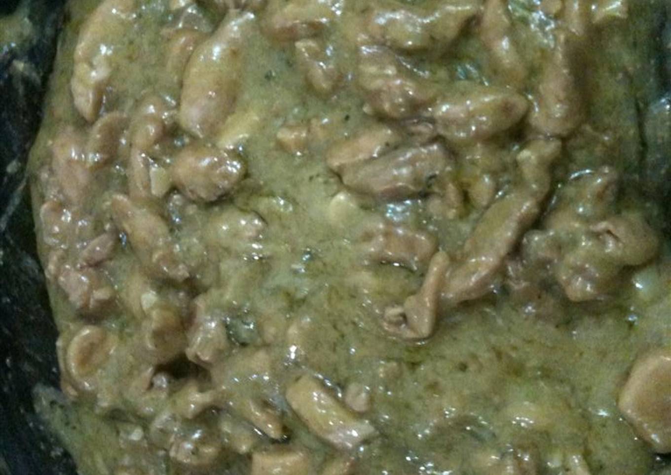 Fajitas de pollo con crema de brócolis