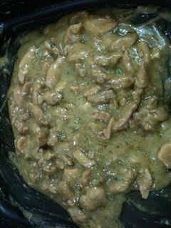Una foto de Fajitas de pollo con crema de brócolis