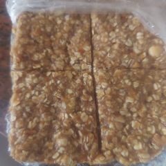 Protein rich granola bar A picture of Protein rich granola bar.