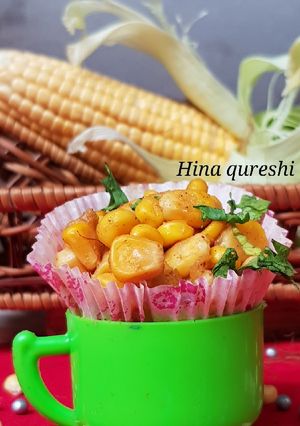 A picture of Corn chaat.