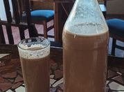 Una foto de chocolatada con avena