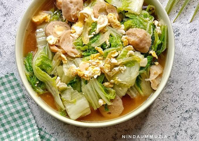 Resep Sawi Putih Baso Telur Oleh Nindaummuzia Cookpad