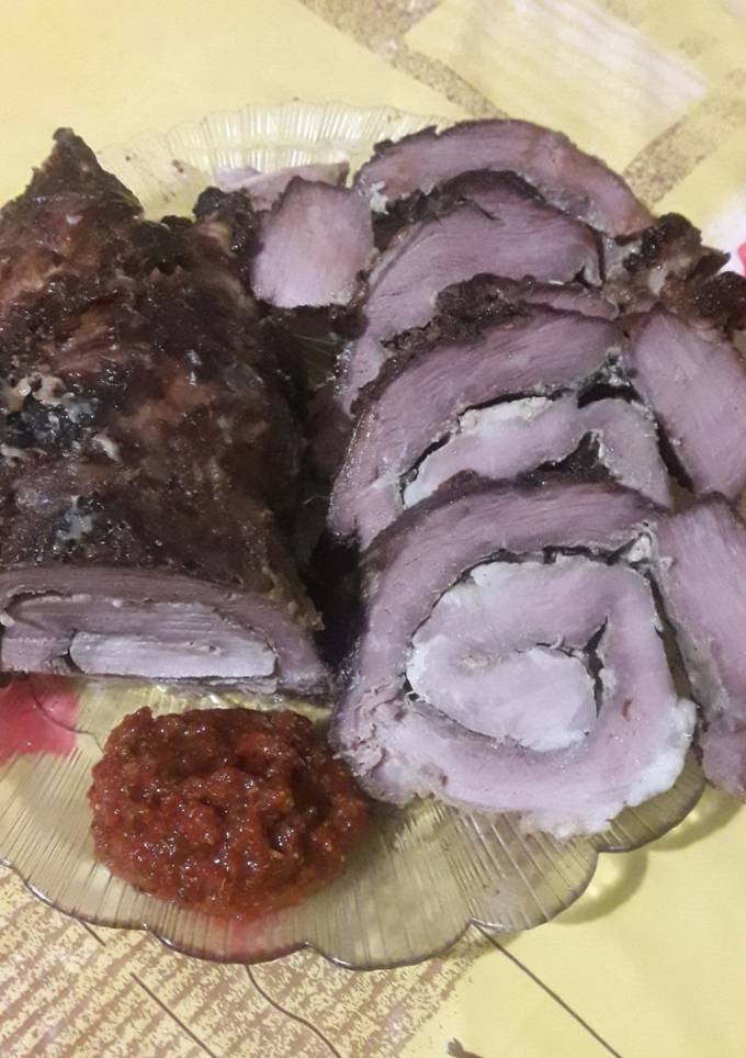 Запечене м'ясо з аджикою