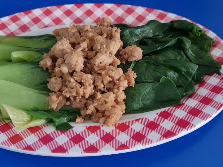 Easy Ways Prepare Recipes Pokcoy ayam cincang the Can Spoil the Tongue Delicious.