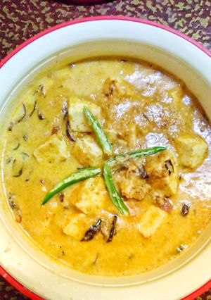 A picture of Coconut cream paneer.