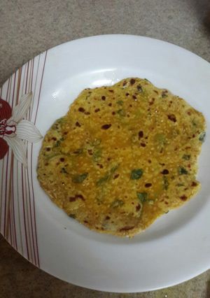 A picture of Methi thepla.