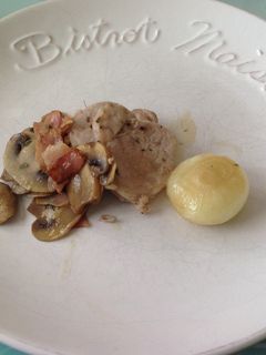 Una foto de Solomillo de cerdo con champiñones