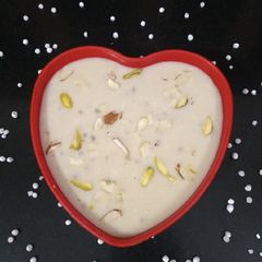 A picture of Sago jaggery kheer.