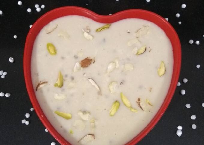 Sago jaggery kheer