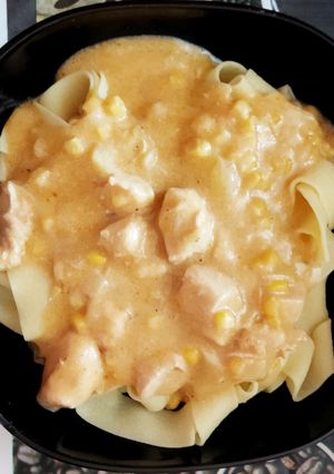 Csirkemell ragu pappardelle tésztával recept fotója