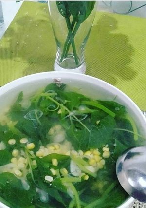 Foto resep Sayur bening bayam dan jagung manis