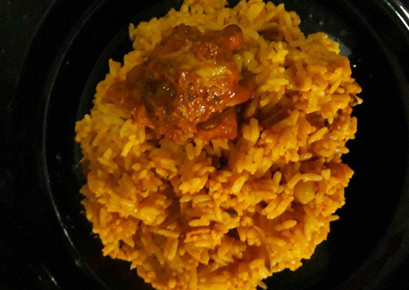 Jollof rice and Turkey