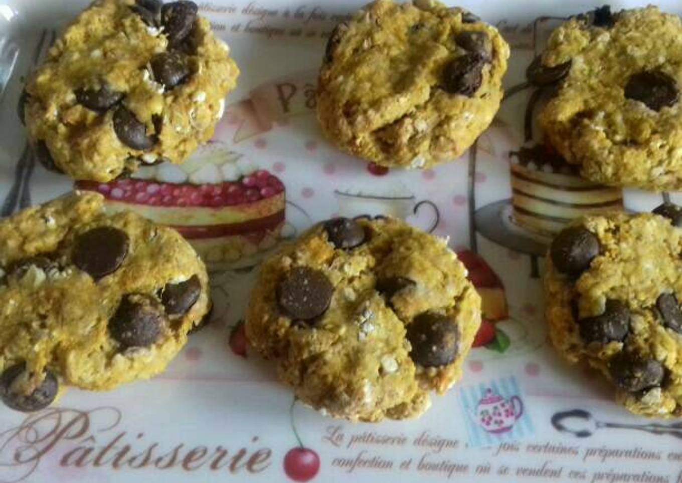 Galletas de calabaza con chips de chocolate