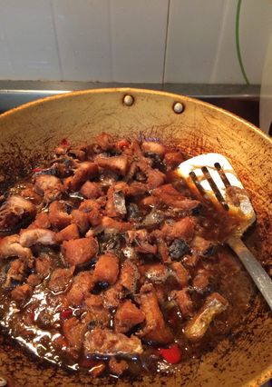Foto resep Ikan asin telang masak asam(iwak karing telang masak asam)
