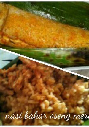 Foto resep Nasi bakar isi oseng mercon