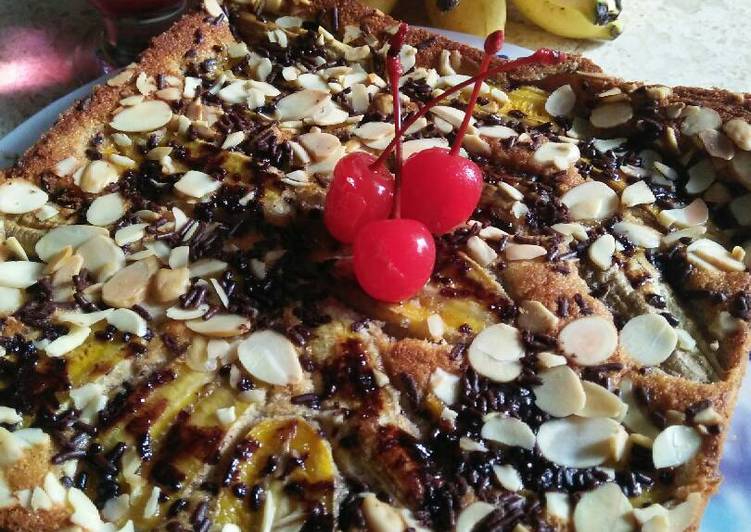 Banana cake putih telur