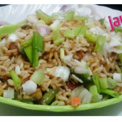 A picture of Veggie fried rice.