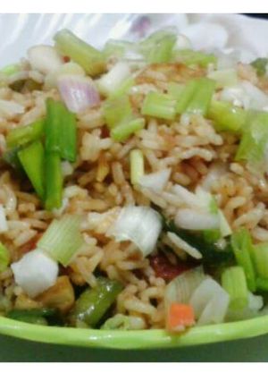 A picture of Veggie fried rice.
