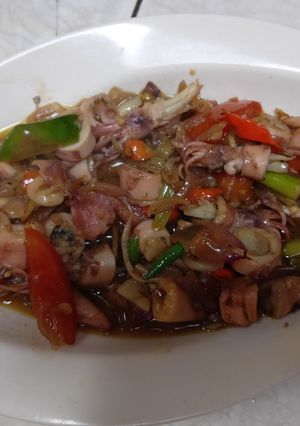 Foto resep Tumis cumi asin simple