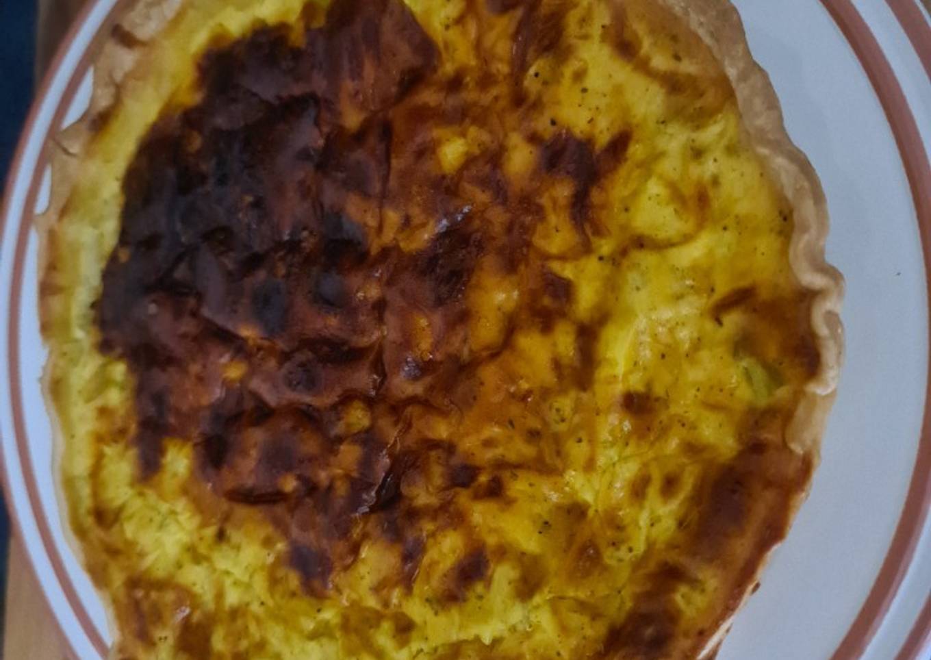 Quiche de calabacín y puerro