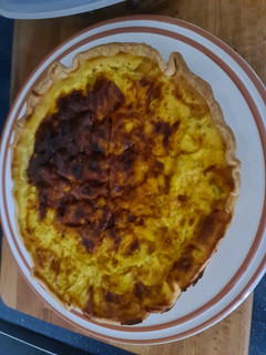 Una foto de Quiche de calabacín y puerro