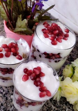صورة لوصفة لبن زبادي بالرمان