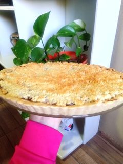 Una foto de Tarta de coco y dulce de leche