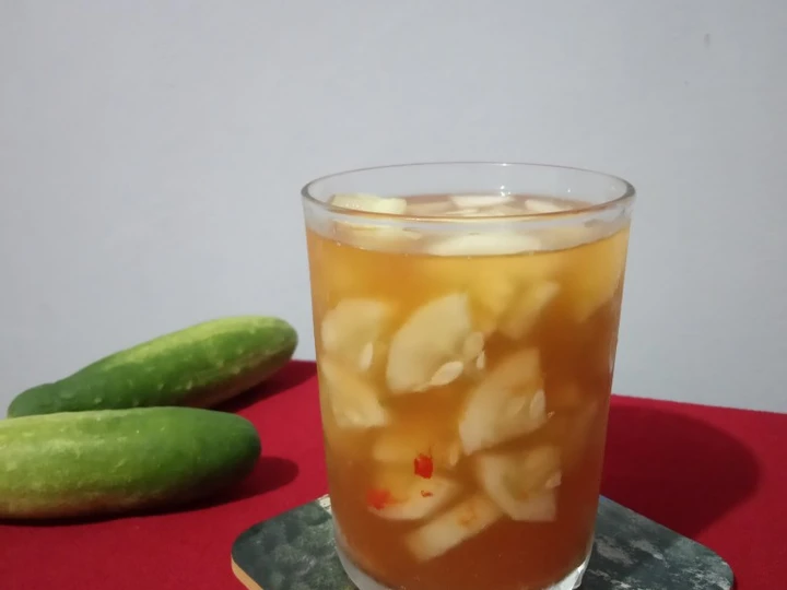Cara Simple Menyiapkan Resep  381) Es Rujak Timun yang Lezat, Menggugah Selera