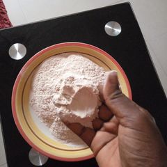 A picture of Cocoyam flour procedure.