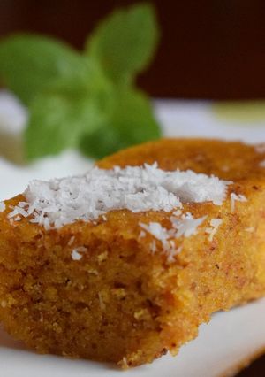 Una foto de Bizcocho de zanahoria sin gluten ni lactosa en el microondas, en tan solo 7 minutos