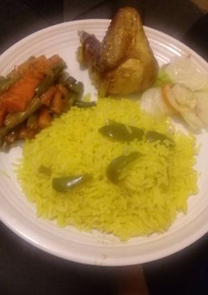 A picture of Hot chakalaka with rice.