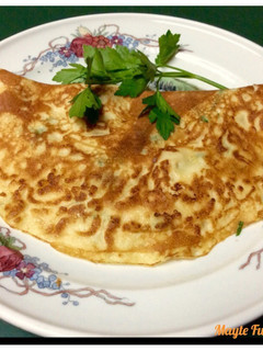 Una foto de Crepe salada de masa de croquetas