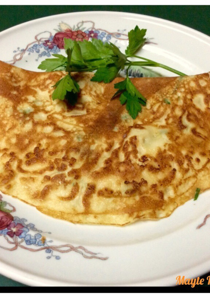 Una foto de Crepe salada de masa de croquetas