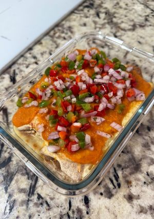 Una foto de Enchiladas de aprovechamiento sin gluten en airfryer