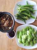 Caramelized Fish in Clay Pot with Boiled Vegetables