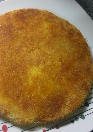 A picture of Kunafa with Custard.