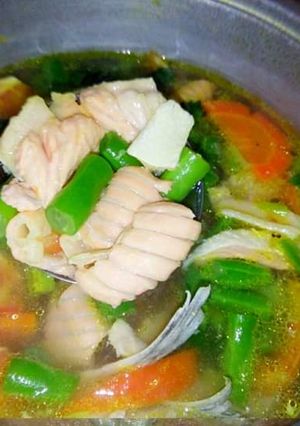 Foto resep Sup Tetelan Salmon SEDERHANA