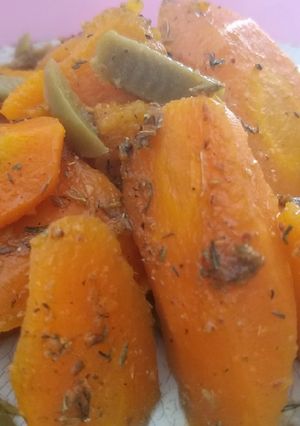 Una foto de Zanahorias y Calabaza Especiadas.(vegano)
