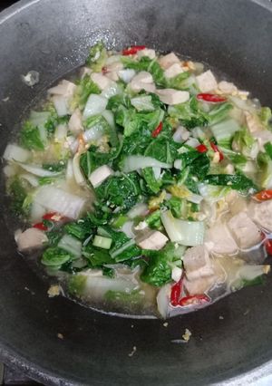Foto resep Oseng sawi orak arik telur