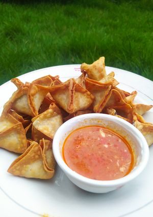 Foto resep Pangsit Goreng Premium plus Saus Asam Manis