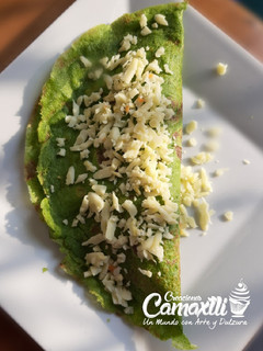 Una foto de Crepes de acelga