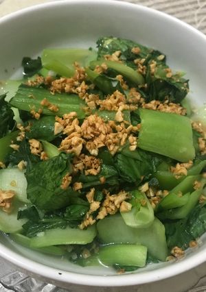 Foto resep Tumis Bokcoy Bawang Putih Krispi