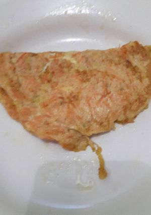 Foto resep Telur dadar campur wortel parut yang sehat
