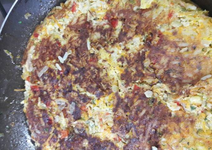 Tortilla de arroz con atún y vegetales Receta de Pamela Sanchez- Cookpad