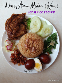 Foto resep Nasi Ayam Medan (Kepui) versi Rice Cooker